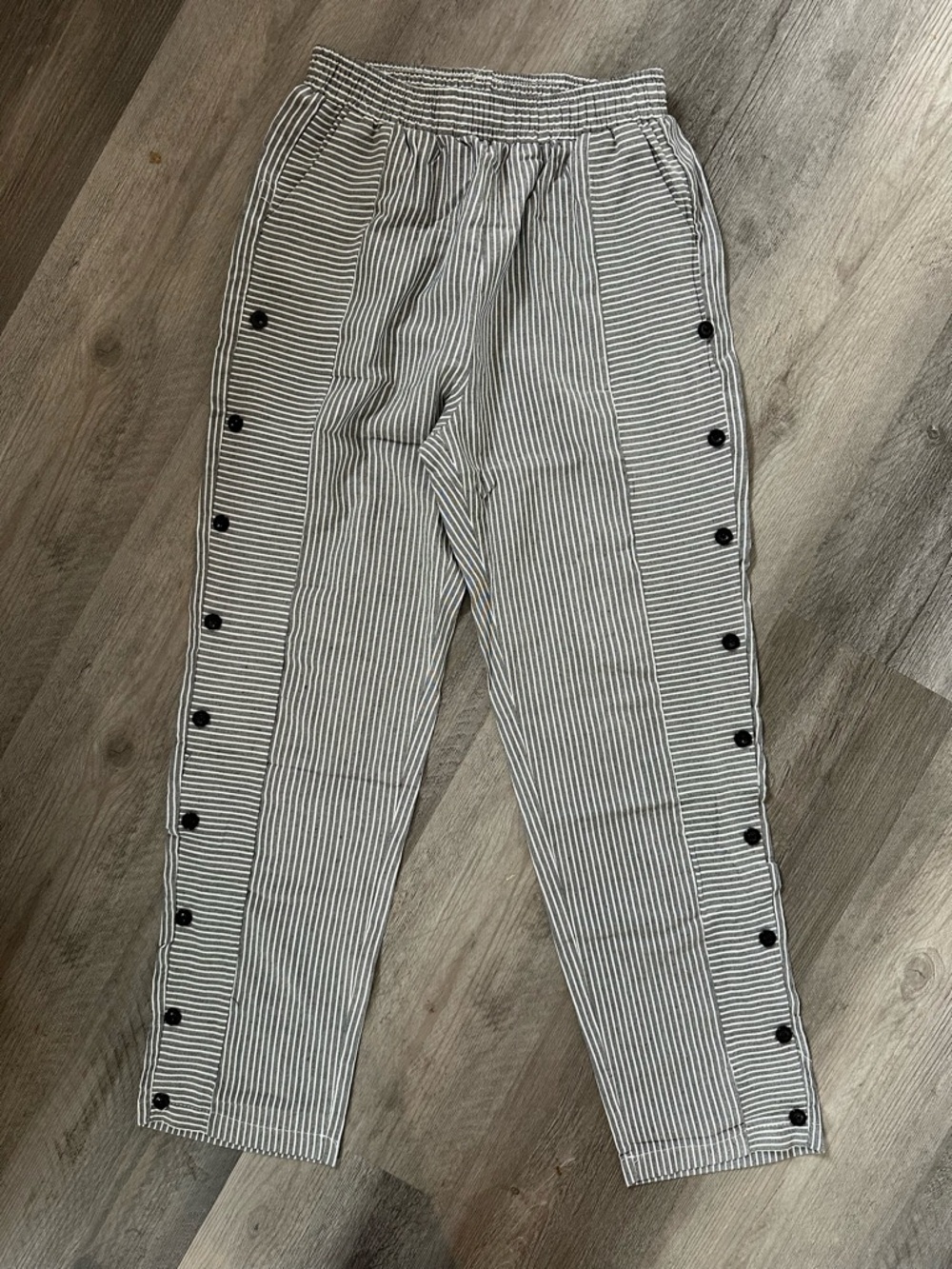 🌻 Striped Linen Side-Button Pants 🌻